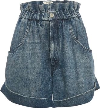 Isabel Marant Shorts denim con vita elasticizzata - Blu