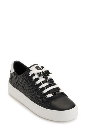 Karl Lagerfeld Cate Pin Logo Sneaker in X1W - Bk/brt Wht at Nordstrom, Size 5.5