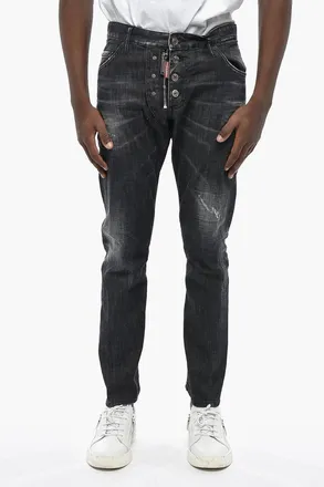Dsquared2 Jeans Effetto Stonewashed con Zip Frontale 16cm Dsquared2