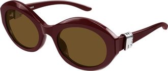 Balenciaga BB0460S Asian Fit 003 Womens Sunglasses Brown Size 57
