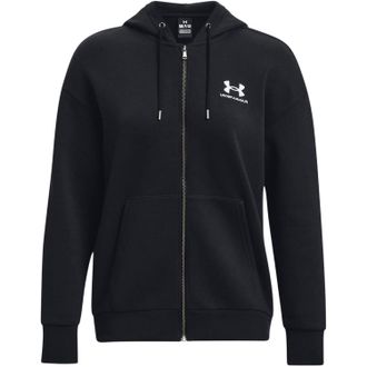 Under Armour Hoodie met lange mouwen en doorlopende ritssluiting voor dames (Zwart)