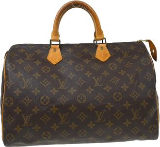 Louis Vuitton Speedy Handbag Monogram Canvas Brown Canvas Handbag (Pre-Owned)