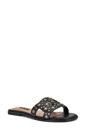 Nine West Gomaz Slide Sandal in Black at Nordstrom, Size 6.5