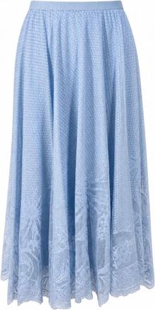 Fabiana Filippi Midi Skirts, female, Blue, Size: XS Cotton Poplin Midi Skirt
