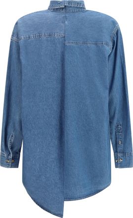 E.L.V. Denim Womens Denim Shirt Mid Blue Cotton