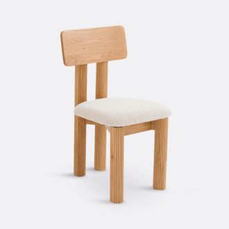 La Redoute Interieurs Stoel in eik en bouclette, Desna