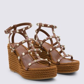 Valentino Garavani Womens Flat Shoes Tobacco _cover Le Sole El