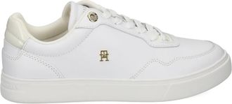 Tommy Hilfiger Cupsole lace-up leather sneakers - Wit