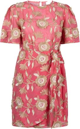 Aaiko Dames, Jurken, Roze, Maat: S Viscose