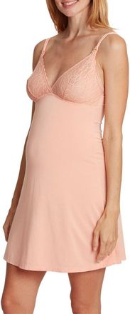 Cache Coeur Bliss Maternity and nursing nightie in Peach at Nordstrom, Size X-Large
