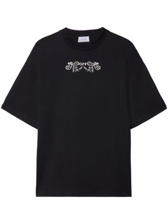 Off-white T-shirt con stampa Tattoo Bandana Arrow - Nero