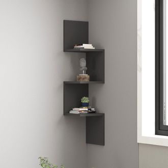 Dmora Estanter&iacute;a Budoni, 3 Estantes, Tono Antracita, 105x25x25h Cm Negro Antracita