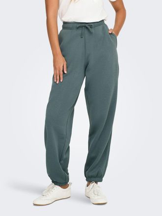 Only Sweathose ONLY ONLBEST CUFF PANT SWT NOOS, Damen, Gr. M (38), N-Gr, gr&uuml;n (balsam gr&uuml;n), Sweatware, Obermaterial: 65% Polyester, 35% Baumwolle, unifarb