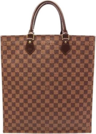 Louis Vuitton Pre-owned Sac Plat Damier Ebene Tote Bag - Dames - Vintage Shopper - Bruin - ONE Size - Vintage