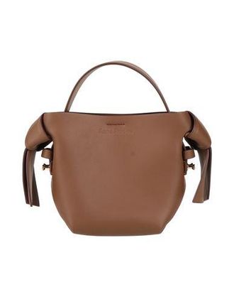 トートバッグ Acne Studios Curved Brown Handbag With Double Slider Zip Acne Studios - Multipocket tote bag - Dark brown/beige