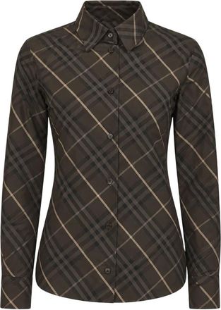 Burberry Fiora Chk NP - Dames - Overhemden - Bruin - 2XS - Overhemden