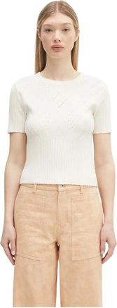 Kenzo Stretch Top - Dames - T-shirts - Wit - XS - Polyester - Tops