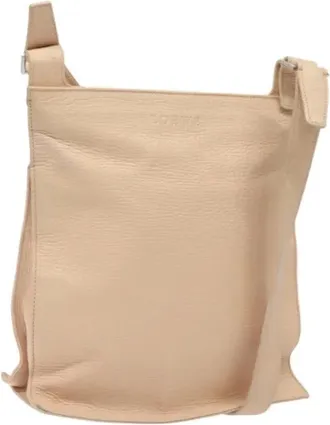 Loewe Pre-owned Cross Body Bags, female, Pink, Size: ONE SIZE Pre-owned Leather Cross Body Bag