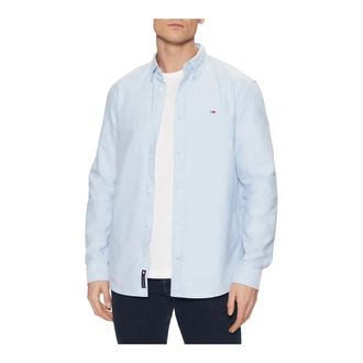 Tommy Jeans Camisa Azul con Logo de Algod&oacute;n - Shirts - Hombre - Azul - S