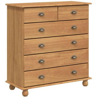 vidaXL Caj&oacute;n De Gaveta Marr&oacute;n 91 X 40 X 95.5 Cm Madera Maciza De Pino Vidaxl