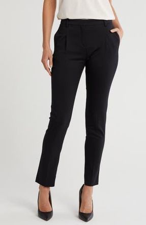 Valentino Garavani Stretch Wool Pants in Nero at Nordstrom Rack, Size 4 Us / 40 It