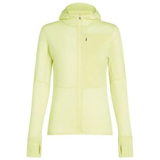 Icebreaker 200 RealFleece Descender L/S Zip Hoodie Merinohoodie f&uuml;r Damen | gelb