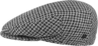 Lierys Britain Houndstooth Flat Cap Made in Italy Men Summer/Winter Grey