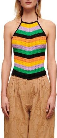 Maje Matrix Crochet Halter Neck Top in Multicolor at Nordstrom Rack, Size 1 (Fits Like 2-4 Us)