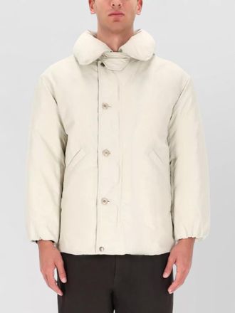 Christophe Lemaire high collar quilted jacket side pockets