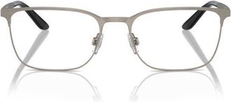 Giorgio Armani 53mm Square optical glasses in Brushed Gunmetal/demo Lens at Nordstrom