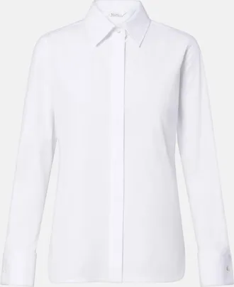 Max Mara Camisa de popel&iacute;n en mezcla de algod&oacute;n