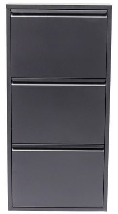 Kare Design Zapatero de 3 compartimentos gris