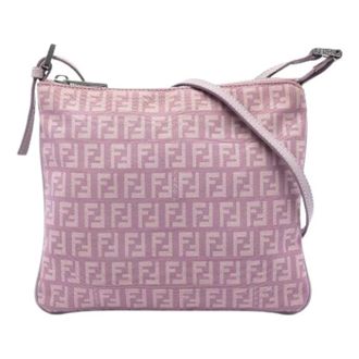 Fendi Pre-owned Canvas Crossbody Bag - Dames - Pre-owned - Roze - Maat: ONE Size Leer