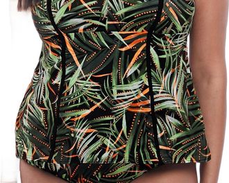Elomi Amazonia Tankini Top In Khaki