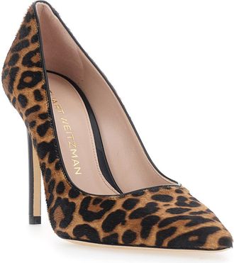 Stuart Weitzman Womens Pumps Power 100 Brown Leather