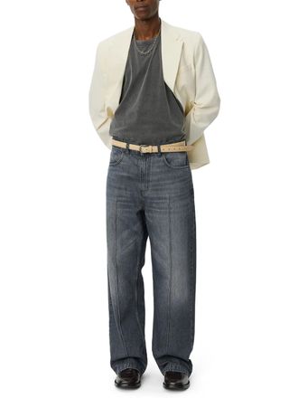Mfpen Relaxed-Fit Wide-Leg Ceremony Jeans in Faded Black Wash