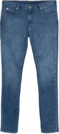 Emporio Armani Stijlvolle Broek met Zakken - Heren - Slim Fit Jeans - Blauw - W31 - Katoen - Jeans