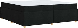 vidaXL Vidaxl - Estructura De Cama Con Colch&oacute;n Negro 200 X 200 Cm Tela