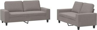 vidaXL Juego De Sof&aacute;s 2 Piezas Tela Gris Taupe Vidaxl