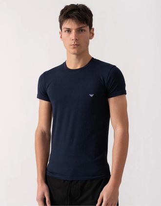 Emporio Armani Mens Emporio Armani Mens Eagle Logo Slim Fit Loungewear T-Shirt - Black - Size: 40