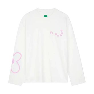 Flaneur Fl&acirc;neur, Tops, Heren, Wit, L, Katoen, Blossom Long Sleeve