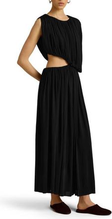 Marina Moscone Gathered Draped Dress in Black at Nordstrom, Size 0