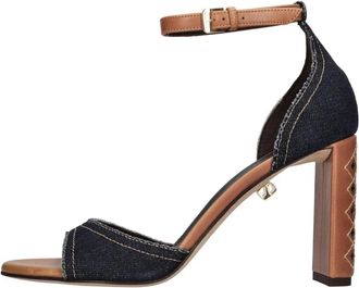 Maisons Skorpios Valentina Luc Sandalen - Dames - Sandalen met hakken - Blauw - 36 EU - Leer - Schoenen