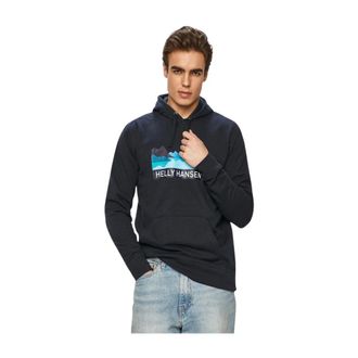 Helly Hansen Nord Graphic Pullover Hoodie - Heren - Sport - Blauw - Maat: S Katoen