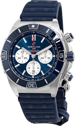 Breitling Super Chronomat B01 Chronograph Automatic Chronometer Blue Dial Mens Watch AB0136161C1S1