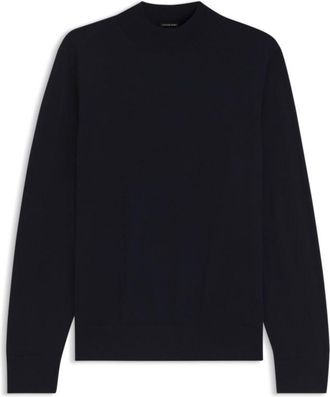 BOSS Mock-neck sweater in extra-fine merino wool