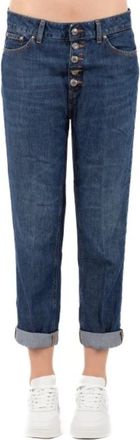Dondup Slim-fit Jeans - Dames - Loose Fit Jeans - Blauw - W28 - Leer - Jeans
