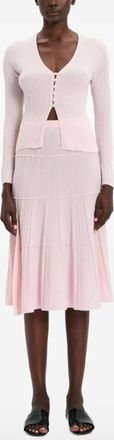 arch4 long-sleeve ribbed cardigan - Pink