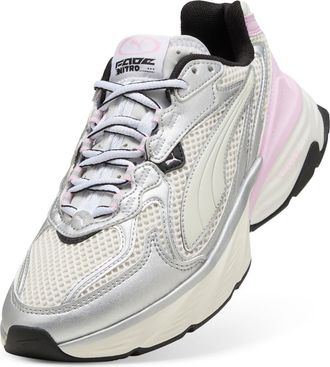 Puma Fade NITRO Trail Sneaker in Puma Silver-Warm White/Pink at Nordstrom, Size 6.5