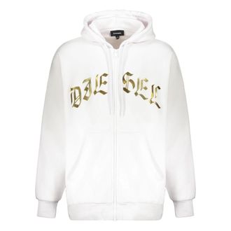 Diesel Zip-throughs, male, White, XL, Zip-through Hoodie
